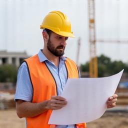 Curbrite project manager reviewing site plans